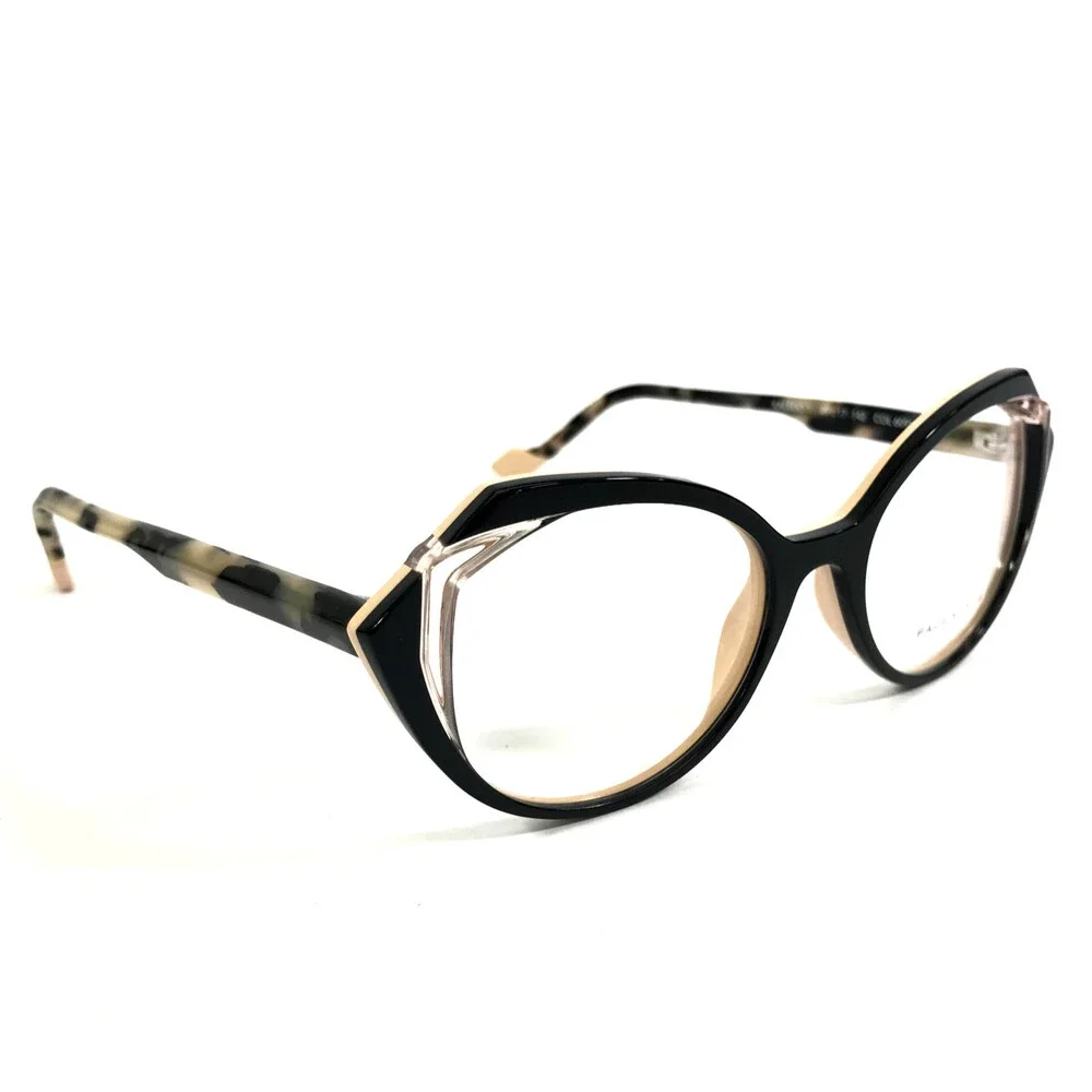 Face A Face Eyeglasses Frames KALEDO 1 COL 6091 ER Black on Soft Pink 49-17-142